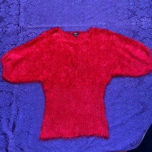 Fuzzy Red Sweater